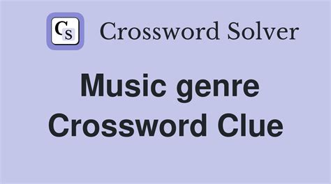 electronic genre crossword.